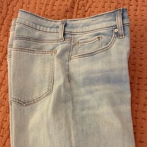 Chico's Light Blue Straight Leg Crop